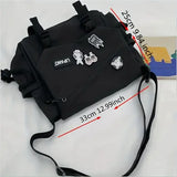 Nylon Messenger Bag Men Solid College Daily