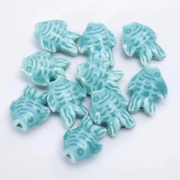 Ocean Fish Mix Color Ceramic Beads for Creative Jewelry Making - Himpall