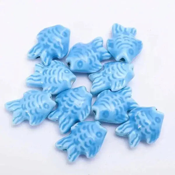 Ocean Fish Mix Color Ceramic Beads for Creative Jewelry Making - Himpall