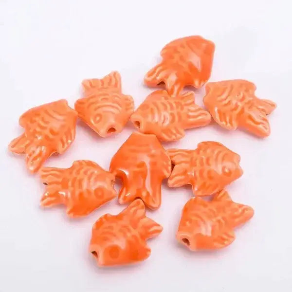 Ocean Fish Mix Color Ceramic Beads for Creative Jewelry Making - Himpall
