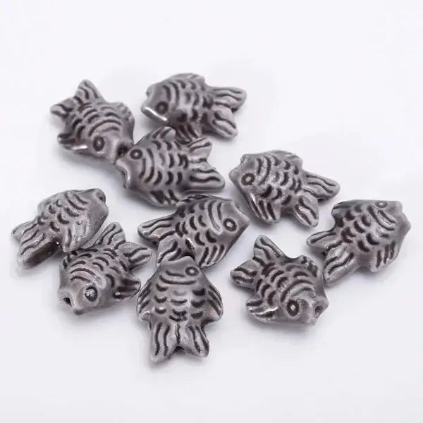 Ocean Fish Mix Color Ceramic Beads for Creative Jewelry Making - Himpall