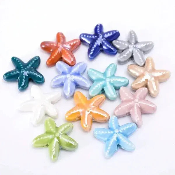 Ocean Fish Mix Color Ceramic Beads for Creative Jewelry Making - Mixed 2 / 10pcs