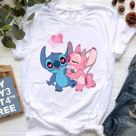 Ohana Stitch Summer Tops for Women Featuring Lilo and Stitch - Himpall