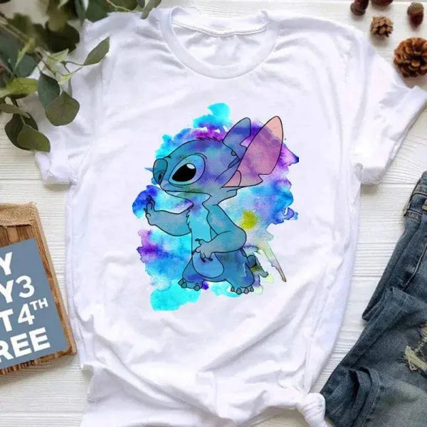 Ohana Stitch Summer Tops for Women Featuring Lilo and Stitch - Himpall