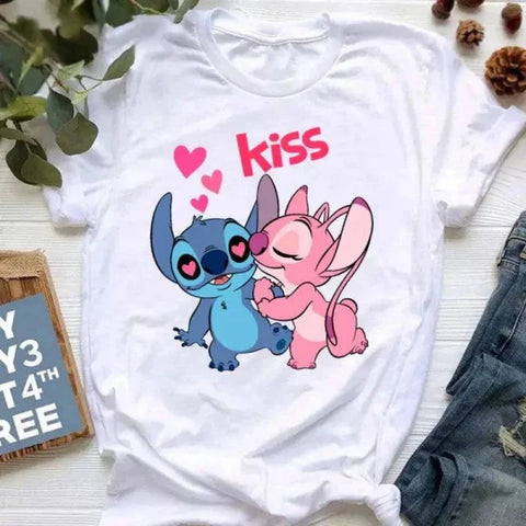 Ohana Stitch Summer Tops for Women Featuring Lilo and Stitch - Himpall