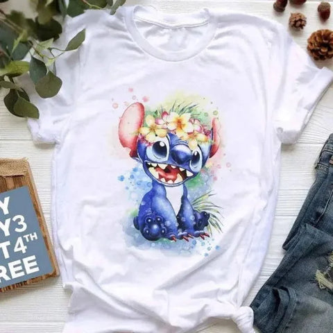 Ohana Stitch Summer Tops for Women Featuring Lilo and Stitch - Himpall