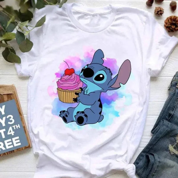 Ohana Stitch Summer Tops for Women Featuring Lilo and Stitch - Himpall