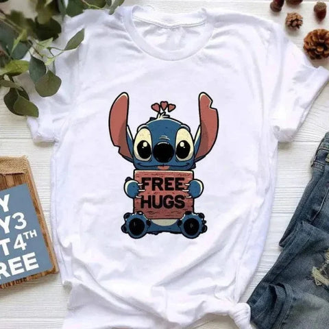 Ohana Stitch Summer Tops for Women Featuring Lilo and Stitch - Himpall