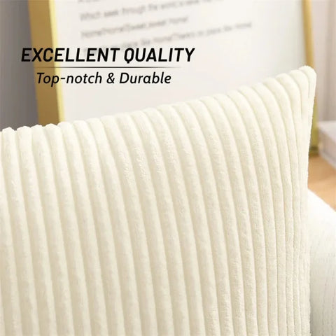 Olanly Corduroy Cushion Cover - Soft Fluffy Decorative Pillow Case