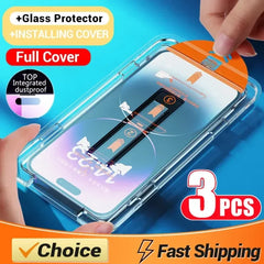 Oleophobic Screen Protector for iPhone – Dust-Free, Easy Installation Tempered Glass for iPhone 14/13/12/11/15/16 Series - Himpall