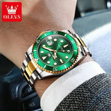 OLEVS 5885 Man Watch Original Brand Waterproof Quartz Watch Stainless Steel Strap Automatic Date Mens Gifts Watches