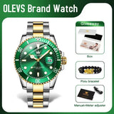 OLEVS 5885 Man Watch Original Brand Waterproof Quartz Watch Stainless Steel Strap Automatic Date Mens Gifts Watches