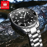 OLEVS 5885 Man Watch Original Brand Waterproof Quartz Watch Stainless Steel Strap Automatic Date Mens Gifts Watches