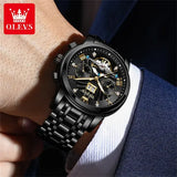 Complete Calendar Stainless Steel Men Automatic Watch