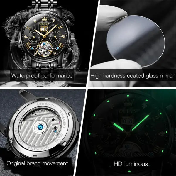 Complete Calendar Stainless Steel Men Automatic Watch