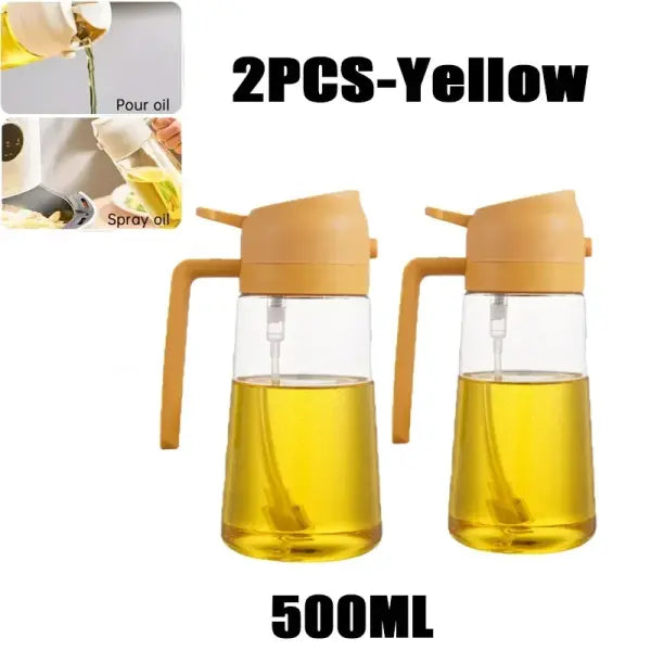 Olive Oil Spray Bottle for Oil Bottle Pouring for Cooking Oil Spices Camping Dispenser with Automatic Lid Spice Shaker