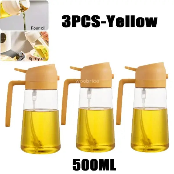 Olive Oil Spray Bottle for Oil Bottle Pouring for Cooking Oil Spices Camping Dispenser with Automatic Lid Spice Shaker