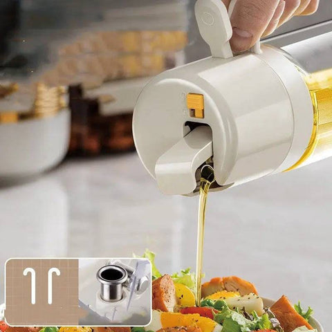 Olive Oil Sprayer - Versatile Oil Mister for Kitchen Cooking - 550ml Warm Gray - Oil Pourers Sprayer