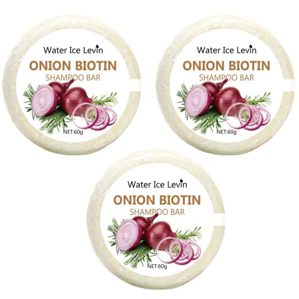 Onion and Biotin Shampoo Soap - 60g Suitable for All Hair Types Moisturizing and Smoothing Rich in Rosemary Extract