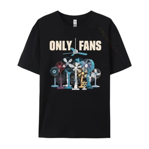 Only Fans Mens Clothing Plus Size Men’s Fashion Short Sleeve Clothing Print Cotton Tee Shirts - black / XXXL