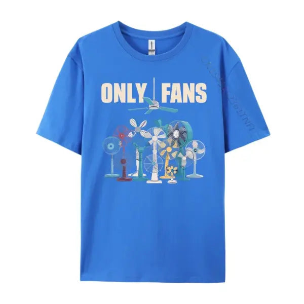 Only Fans Mens Clothing Plus Size Men’s Fashion Short Sleeve Clothing Print Cotton Tee Shirts - Blue / XS（old）