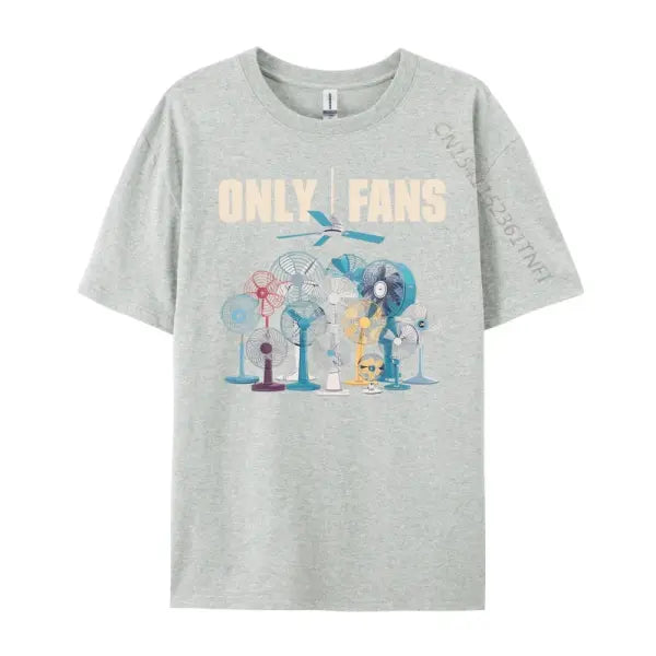 Only Fans Mens Clothing Plus Size Men’s Fashion Short Sleeve Clothing Print Cotton Tee Shirts - GRAY / S