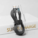 OOZCC LCD Watt Display Cable Max 120W Super Fast Charging USB Type C Cable Data Transfer USB A to Lightning