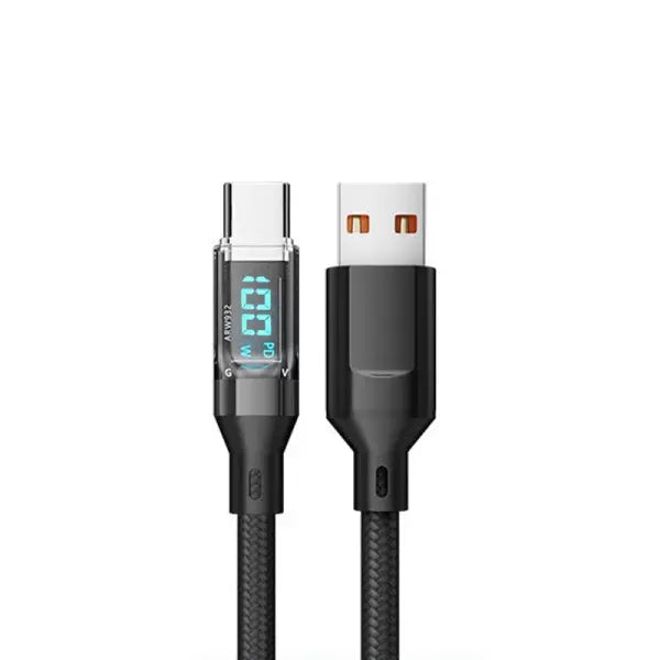 OOZCC LCD Watt Display Cable Max 120W Super Fast Charging USB Type C Cable Data Transfer USB A to Lightning