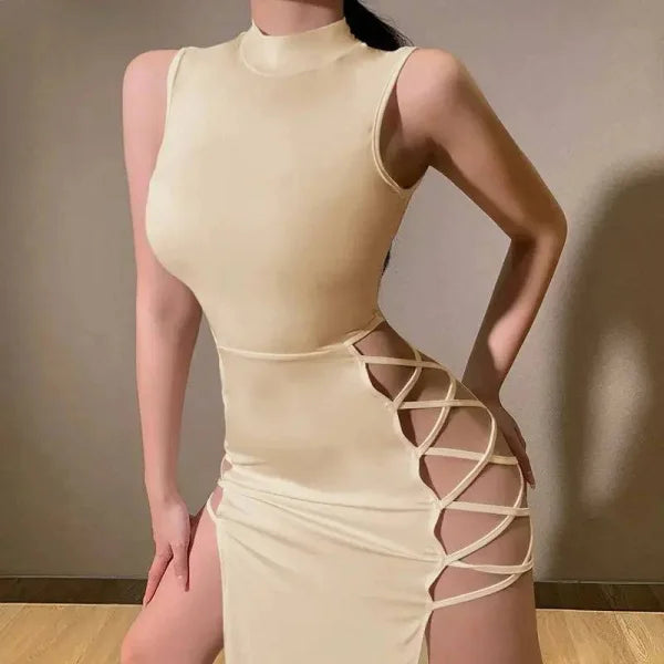 Women’s Dresses - Casual Evening and Fashion Styles - beige / S