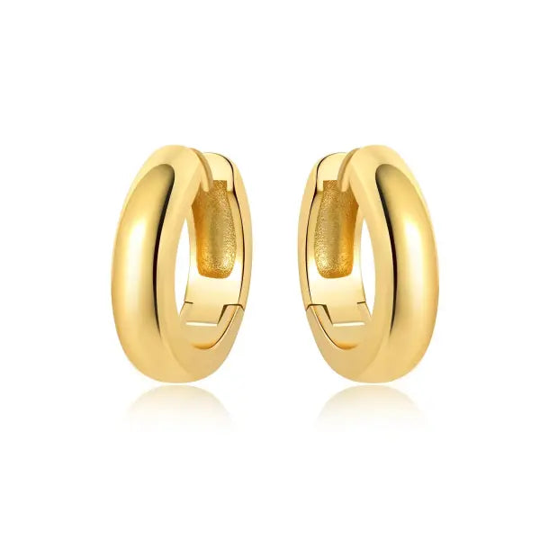 Vintage hoop earrings sterling silver zircon for women