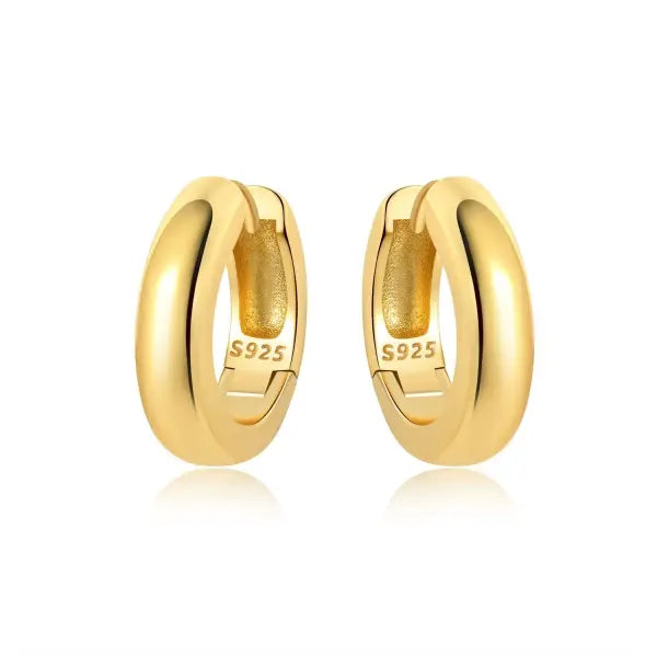 Vintage hoop earrings sterling silver zircon for women - OTE4041