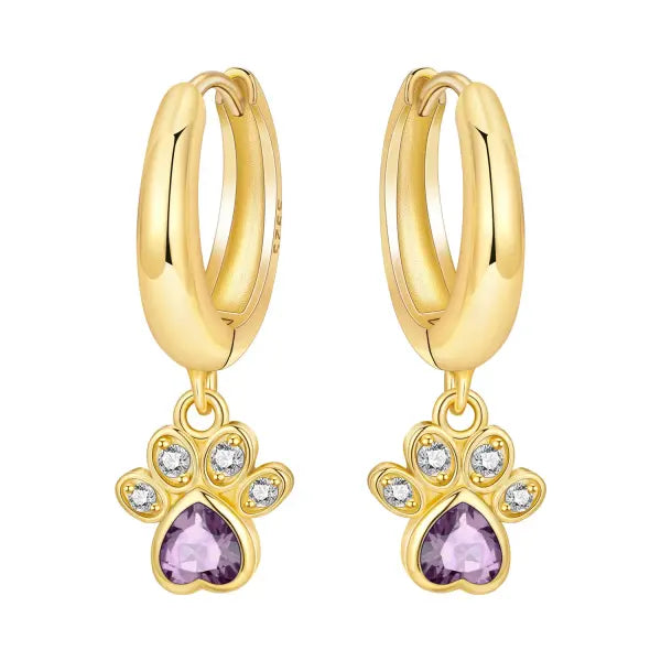 Vintage hoop earrings sterling silver zircon for women - OTE4372