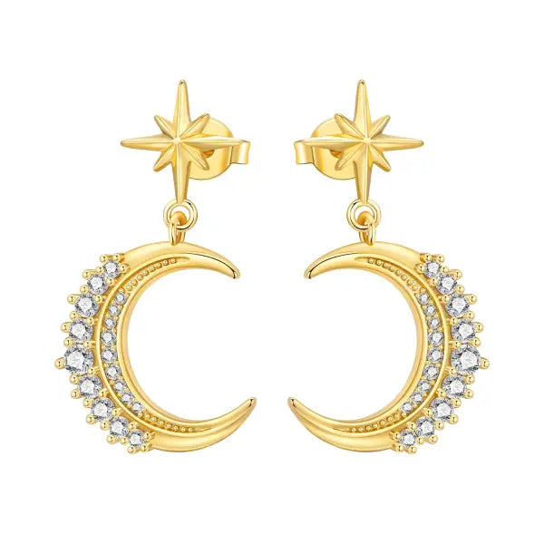 Vintage hoop earrings sterling silver zircon for women - OTE4429