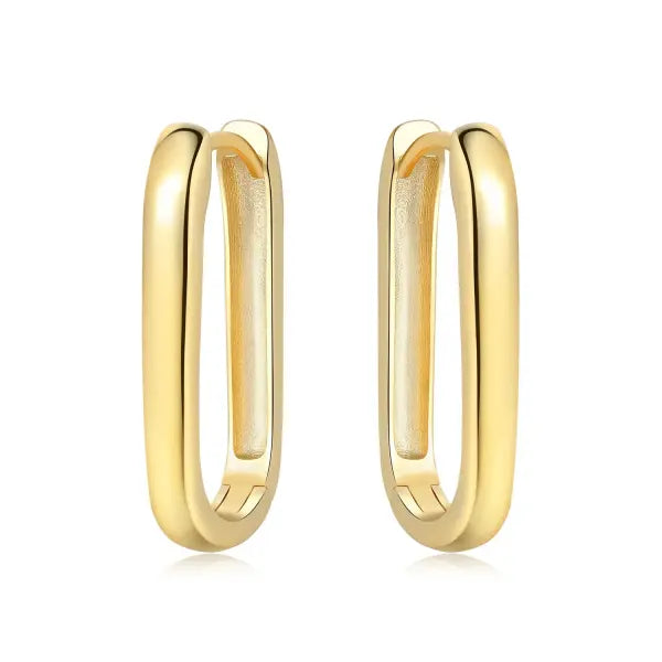 Vintage hoop earrings sterling silver zircon for women - OTE4061-GD