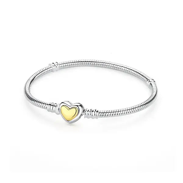 Sam Panda Certificate 925 Sterling Silver Bracelets Bangles Love Heart - 8 / 21cm