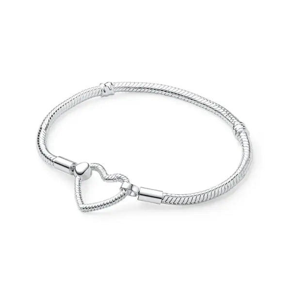 Sam Panda Certificate 925 Sterling Silver Bracelets Bangles Love Heart - 24 / 21cm