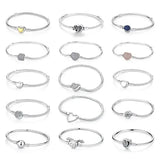 Sam Panda Certificate 925 Sterling Silver Bracelets Bangles Love Heart