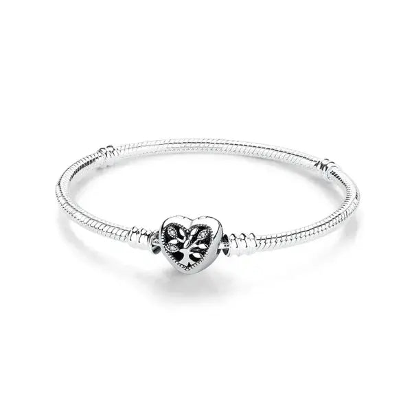 Sam Panda Certificate 925 Sterling Silver Bracelets Bangles Love Heart - 4 / 21cm
