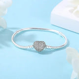Sam Panda Certificate 925 Sterling Silver Bracelets Bangles Love Heart
