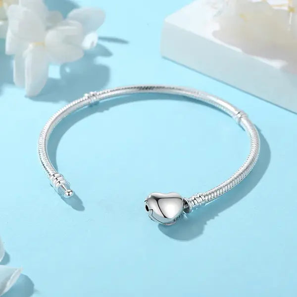 Sam Panda Certificate 925 Sterling Silver Bracelets Bangles Love Heart