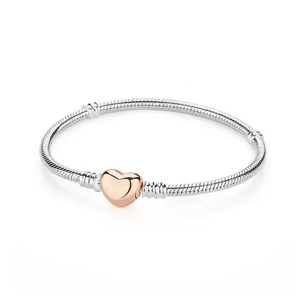 Sam Panda Certificate 925 Sterling Silver Bracelets Bangles Love Heart - 2 / 21cm