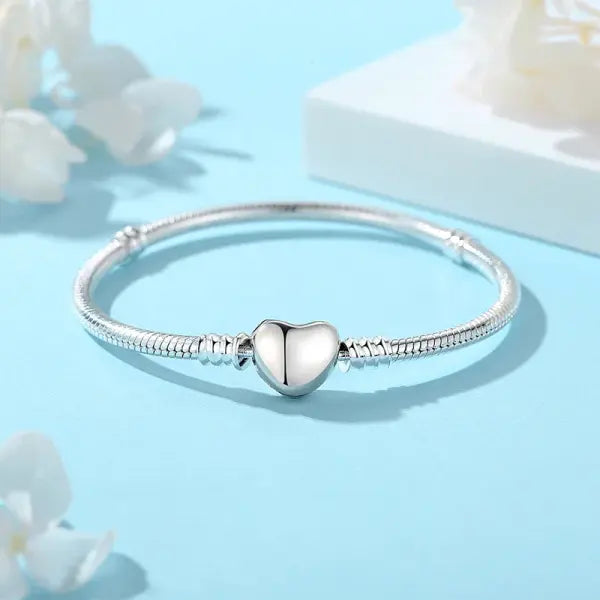 Sam Panda Certificate 925 Sterling Silver Bracelets Bangles Love Heart