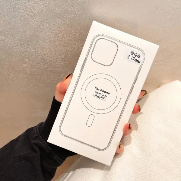 Original Clear For Magsafe Magnetic Wireless Charging Animation Case For iPhone 16 15 14 13 12 11 Plus Mini Pro Max XS