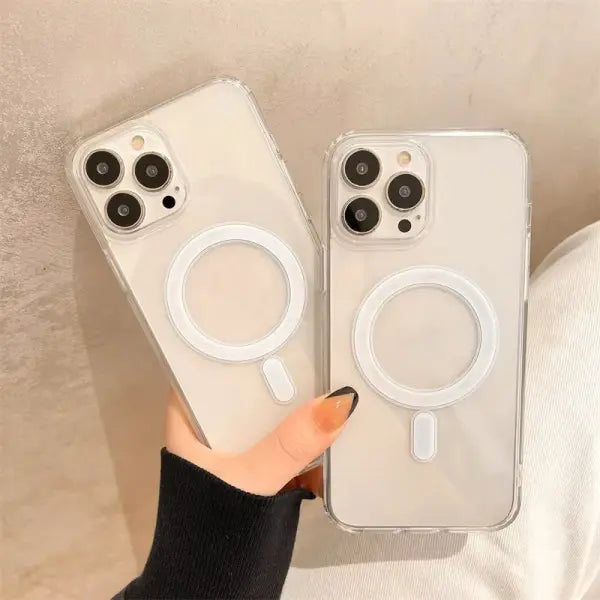 Original Clear For Magsafe Magnetic Wireless Charging Animation Case For iPhone 16 15 14 13 12 11 Plus Mini Pro Max XS