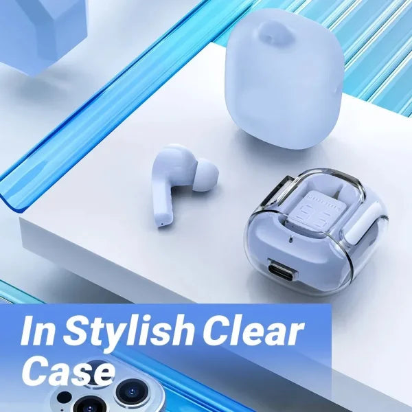 Original T2 Wireless Bluetooth Earphones with Transparent HiFi Stereo Sound - Himpall