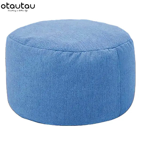 OTAUTAU Linen Bean Bag Chair with Filling Beanbag Pouf Ottoman Footstool Tatami Round Stool Futon Puff Relax Lounge