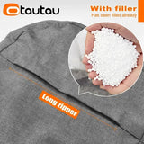 OTAUTAU Linen Bean Bag Chair with Filling Beanbag Pouf Ottoman Footstool Tatami Round Stool Futon Puff Relax Lounge