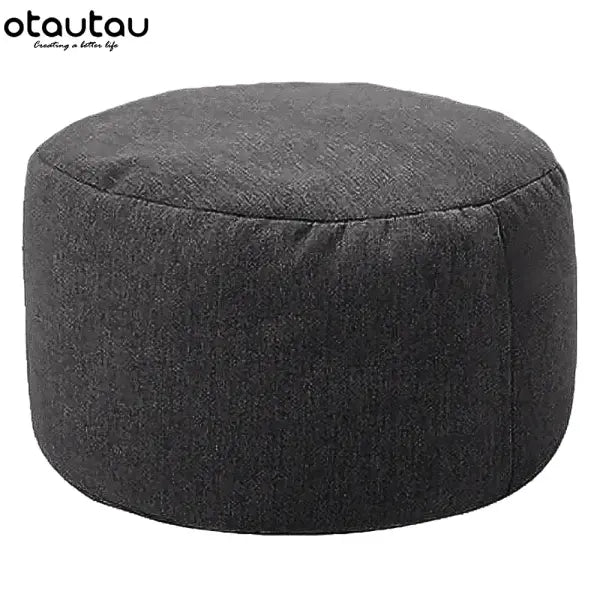 OTAUTAU Linen Bean Bag Chair with Filling Beanbag Pouf Ottoman Footstool Tatami Round Stool Futon Puff Relax Lounge