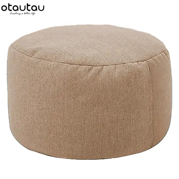 OTAUTAU Linen Bean Bag Chair with Filling Beanbag Pouf Ottoman Footstool Tatami Round Stool Futon Puff Relax Lounge