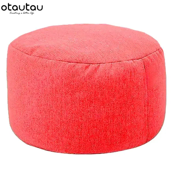 OTAUTAU Linen Bean Bag Chair with Filling Beanbag Pouf Ottoman Footstool Tatami Round Stool Futon Puff Relax Lounge
